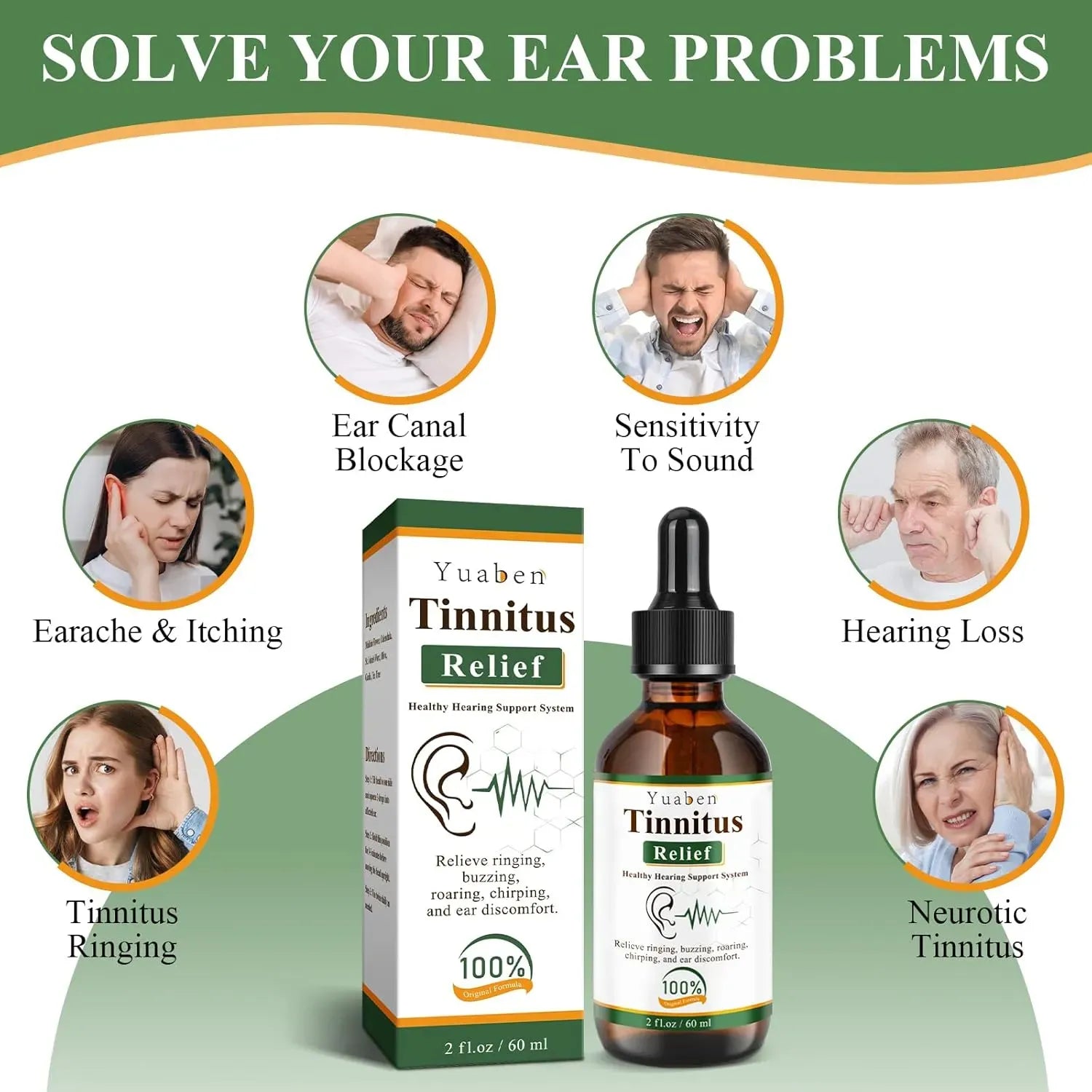 Yuaben Tinnitus Relief Drops | Healthy Hearing Support System |