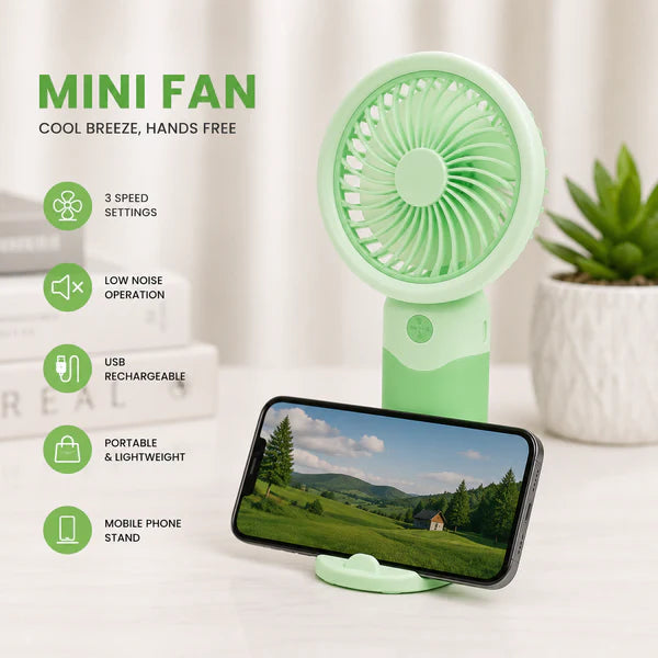 Rechargeable Mini Handheld Portable Fan ( Mix Design)