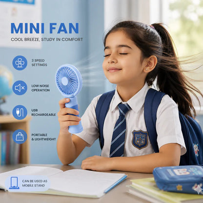 Rechargeable Mini Handheld Portable Fan ( Mix Design)