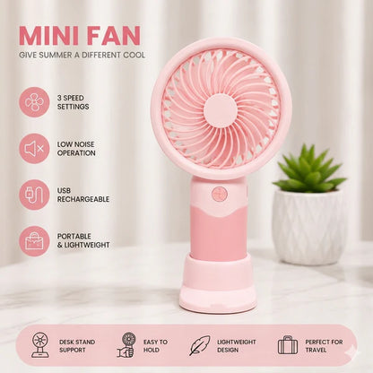 Rechargeable Mini Handheld Portable Fan ( Mix Design)