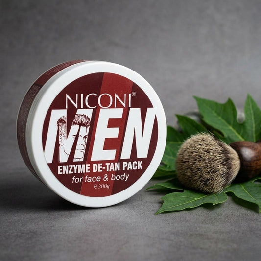 Niconi Men Enzyme De-Tan Pack For Face & Body (300g)