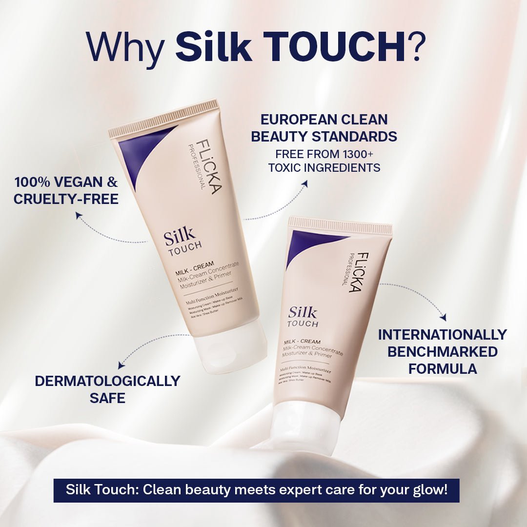 Flicka Silk Touch 3-in-1 Primer Moisturizer with SPF | Pore Blurring | Flicka Cosmetics
